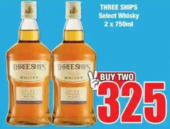 THREE SHIPS Select Whisky 2 x 750ml