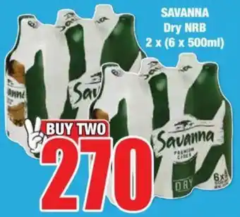 Boxer SAVANNA Dry NRB 2x(6x500ml) offer
