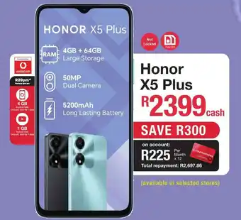 MRP HONOR X5 Plus offer