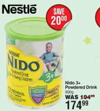 Dis-Chem Nido 3+ Powdered Drink 900g offer