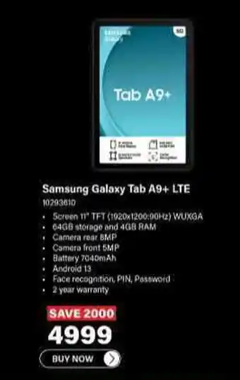 Incredible Connection Samsung Galaxy Tab A9+ LTE offer