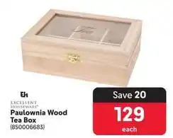 Makro Excellent houseware - paulownia wood tea box offer