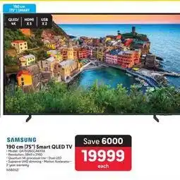 Makro Samsung - 190 cm (75) smart qled tv offer