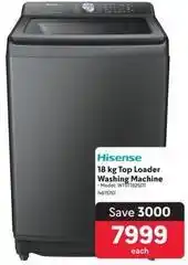 Makro Hisense - 18 kg top loader washing machine offer