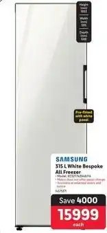 Makro Samsung - 315 l white bespoke all freezer offer