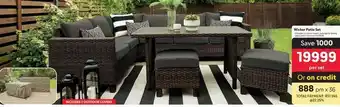 Wicker patio set