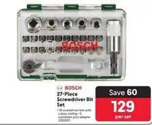 Makro Bosch - 27-piece screwdriver bit set offer