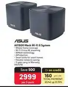 Makro Asus AX1800 Mesh Wi-Fi 6 System 462076-Per 2 Pack offer