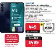 Makro Samsung Galaxy A15 Smartphone-On Red Core More Data 1.3GB | 50Min offer