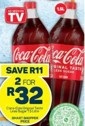 Pick n Pay Coca-Cola Original Taste Less Sugar 1.5 Litre offer