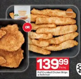 Pick n Pay PnP Crumbed Chicken Strips or Schnitzel offer