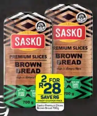 Pick n Pay Sasko Premium Slices Brown Bread 700g offer