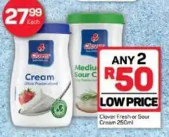 Pick n Pay Clover Fresh or Sour Cream 250ml offer