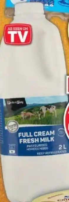 Pick n Pay PnP Fresh Milk Assorted 2 Litre Each offer