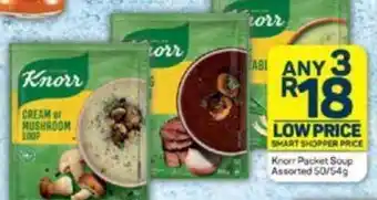 Pick n Pay Knorr Packet Soup Assorted 50/54g offer