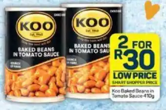 Pick n Pay Koo Baked Beans in Tomato Sauce 410g offer
