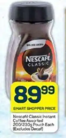 Pick n Pay Nescafé Classic Instant Coffee Assorted 200/230g Pouch Each (Excludes Decaf offer