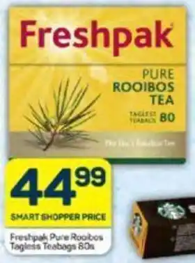 Pick n Pay Freshpak Pure Rooibos Tagless Teabags 80s offer