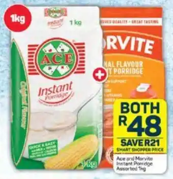 Pick n Pay Ace and Morvite Instant Porridge Assorted 1kg offer