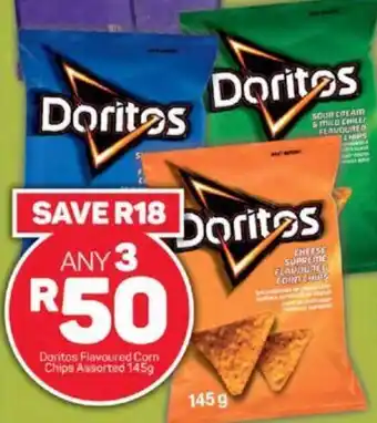 Pick n Pay Doritos Flavoured Corn Chips Assorted 145g offer