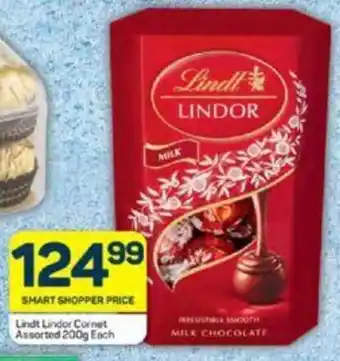 Pick n Pay Lindt Lindor Cornet Assorted 200g Each offer