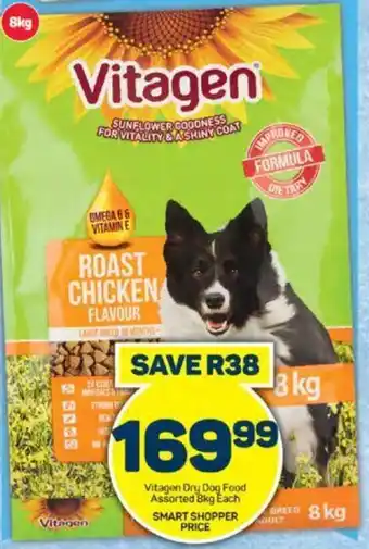Pick n Pay Vitagen Dry Dog Food Assorted 8kg Each offer