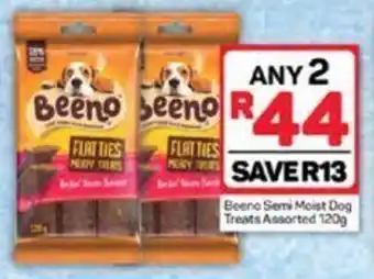 Pick n Pay Beeno Semi Moist Dog Treats Assorted 120g offer