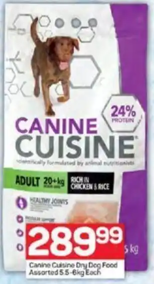 Pick n Pay Canine Cuisine Dry Dog Food Assorted 5.5-6kg Each offer