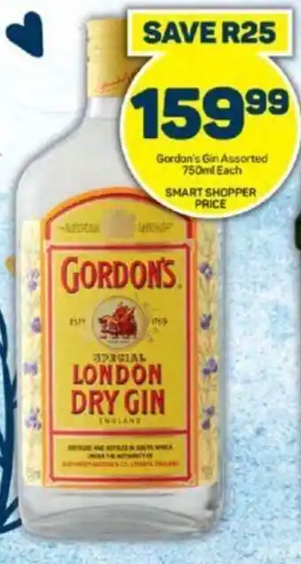 Pick n Pay Gordon's Gin Assorted 750ml Each offer