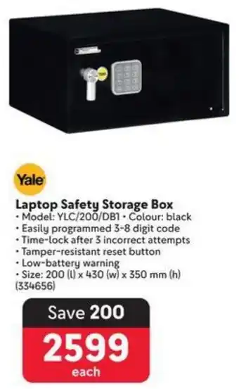 Makro Yale Laptop Safety Storage Box offer