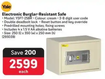 Makro Yale Electronic Burglar-Resistant Safe offer