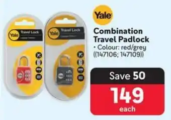 Makro Yale Combination Travel Padlock offer