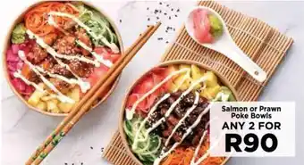 Food Lover's Market Salmon or Prawn Poke Bowls offer