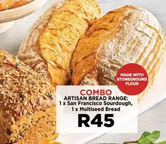 Food Lover's Market COMBO ARTISAN BREAD RANGE: 1 x San Francisco Sourdough, 1x Multiseed Bread offer