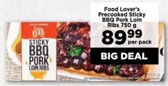 Food Lover's Market Food Lover's Precooked Sticky BBQ Pork Loin Ribs 750 g offer