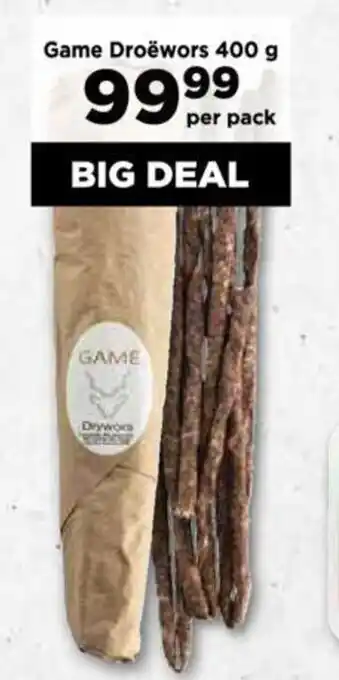 Food Lover's Market Game Droewors 400 g offer