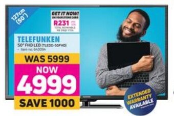 Game Telefunken 50" FHD LED TV offer
