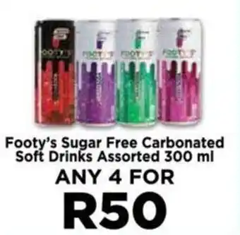 Food Lover's Market Footy's Sugar Free Carbonated Soft Drinks Assorted 300 ml offer