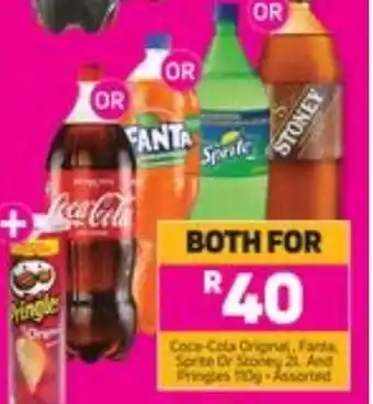 Game Coca-cola Original, Fanta, Sprite or Stoney 2L and Pringles offer