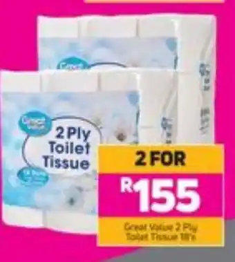 Game Great Value 2 Ply Toilet Tissue offer