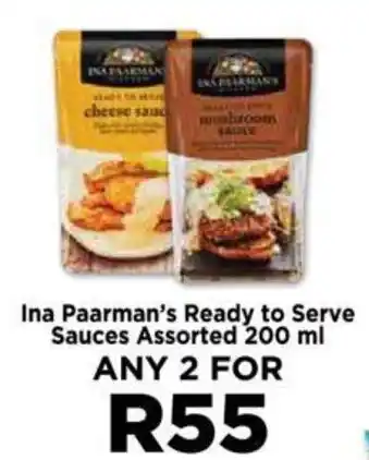 Food Lover's Market Ina Paarman's Ready to Serve Sauces Assorted 200 ml offer