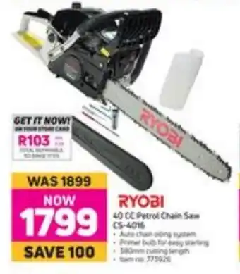 Game RYOBI 40 CC Pertrol Chain Saw offer