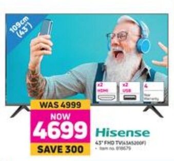 Game Hisense 43" FHD TV offer