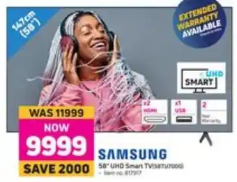 Game Samsung 58" UNH Smart TV offer