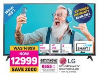 Game LG 65" UHD Smart TV offer