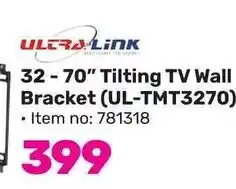 Game ULTRA LINK 32-70" Tilting TV Wall Bracket (UL-TMT3270) offer