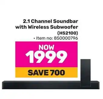 Game Hisense 2.1 Channel Soundbar with Wireless Subwoofer offer