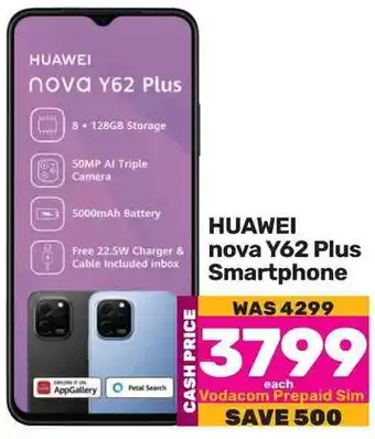 Game HUAWEI nova Y62 Plus Smartphone offer