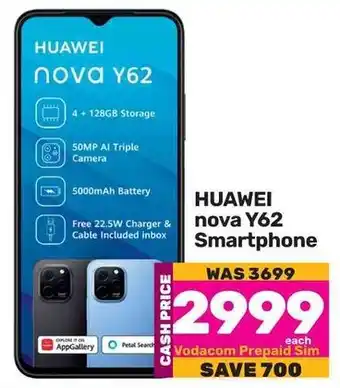 Game HUAWEI nova Y62 Smartphone offer