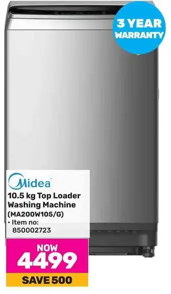 Game Midea 10.5kg Top Loader Washing Machine offer